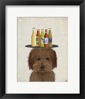 Framed Labradoodle Brown 1 Beer Lover