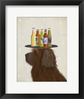 Framed Labradoodle Brown 2 Beer Lover