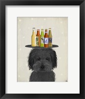 Framed Labradoodle Black 1 Beer Lover