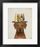 Framed Rhodesian Ridgeback Beer Lover