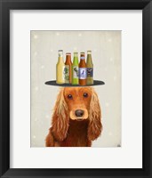 Framed Cocker Spaniel Golden Beer Lover