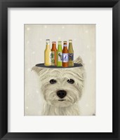 Framed West Highland Terrier Beer Lover