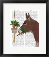 Framed Donkey Lunch Book Print