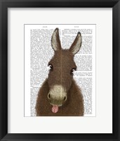 Framed Funny Farm Donkey 1 Book Print