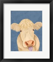 Framed Funny Farm Cow 1