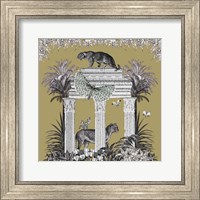 Framed 'Livoris Feritas Leopard Design, Square' border=