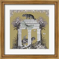 Framed 'Livoris Feritas Leopard Design, Square' border=