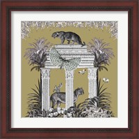 Framed 'Livoris Feritas Leopard Design, Square' border=