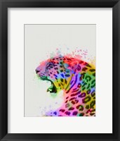 Framed Leopard Rainbow Splash 2