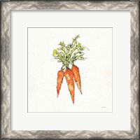 Framed 'Veggie Market V Carrots' border=