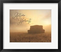 Framed Autumn Hay Harvest