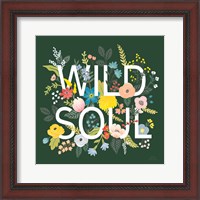 Framed 'Wild Garden I Green' border=