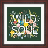 Framed 'Wild Garden I Green' border=