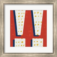 Framed 'Punctuated Square I Bright' border=