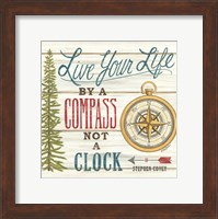 Framed Compass Not a Clock