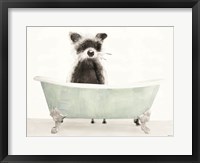 Framed Vintage Tub with Racoon