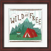 Framed 'Comfy Camping V' border=