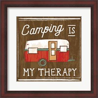 Framed 'Comfy Camping IV' border=