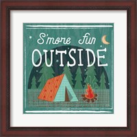 Framed 'Comfy Camping III' border=