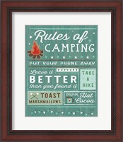 Framed 'Comfy Camping I' border=