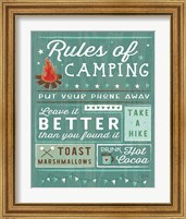 Framed 'Comfy Camping I' border=