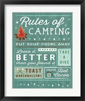 Framed 'Comfy Camping I' border=