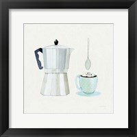 Coffee Break VII Tan Framed Print