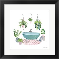 Green Bathroom II Framed Print