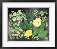 Framed 'Fruitie Smoothie III on Black' border=