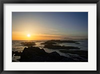 Framed Coastal Waters At Sunset