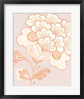 Framed Flora Chinoiserie V Textured Terra