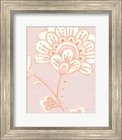 Framed 'Flora Chinoiserie III Textured Terra' border=