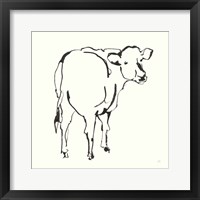 Framed Line Cow