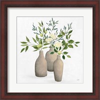 Framed 'Natural Bouquet II White' border=