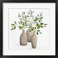 Natural Bouquet II White Framed Print