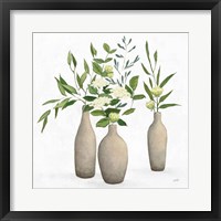 Natural Bouquet I White Framed Print