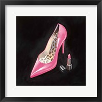 Framed 'Pink Shoe II Crop' border=