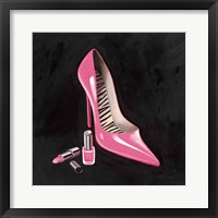 The Pink Shoe I Crop Framed Print