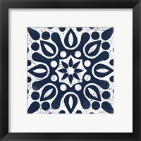 Framed 'Blue and White Tile IV' border=