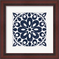 Framed 'Blue and White Tile III' border=