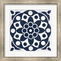 Framed 'Blue and White Tile II' border=