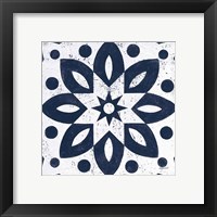 Framed 'Blue and White Tile I' border=