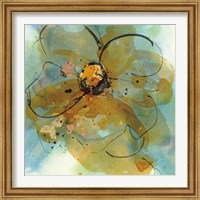 Framed 'Amber and Leaf II' border=