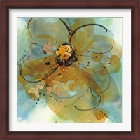 Framed 'Amber and Leaf II' border=