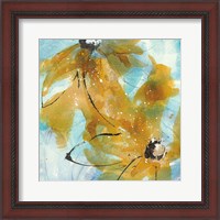 Framed 'Amber Blue I' border=