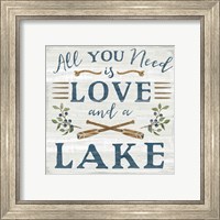 Framed 'Lakeside Retreat VI' border=