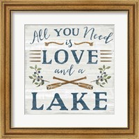 Framed 'Lakeside Retreat VI' border=