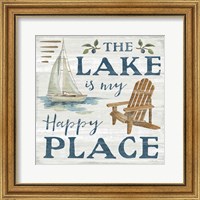 Framed 'Lakeside Retreat IX' border=