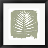 Framed 'Nature by the Lake - Frond IV Warm Sq' border=