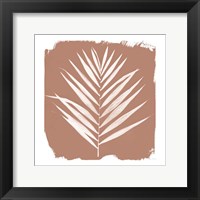 Framed 'Nature by the Lake - Frond III Warm Sq' border=